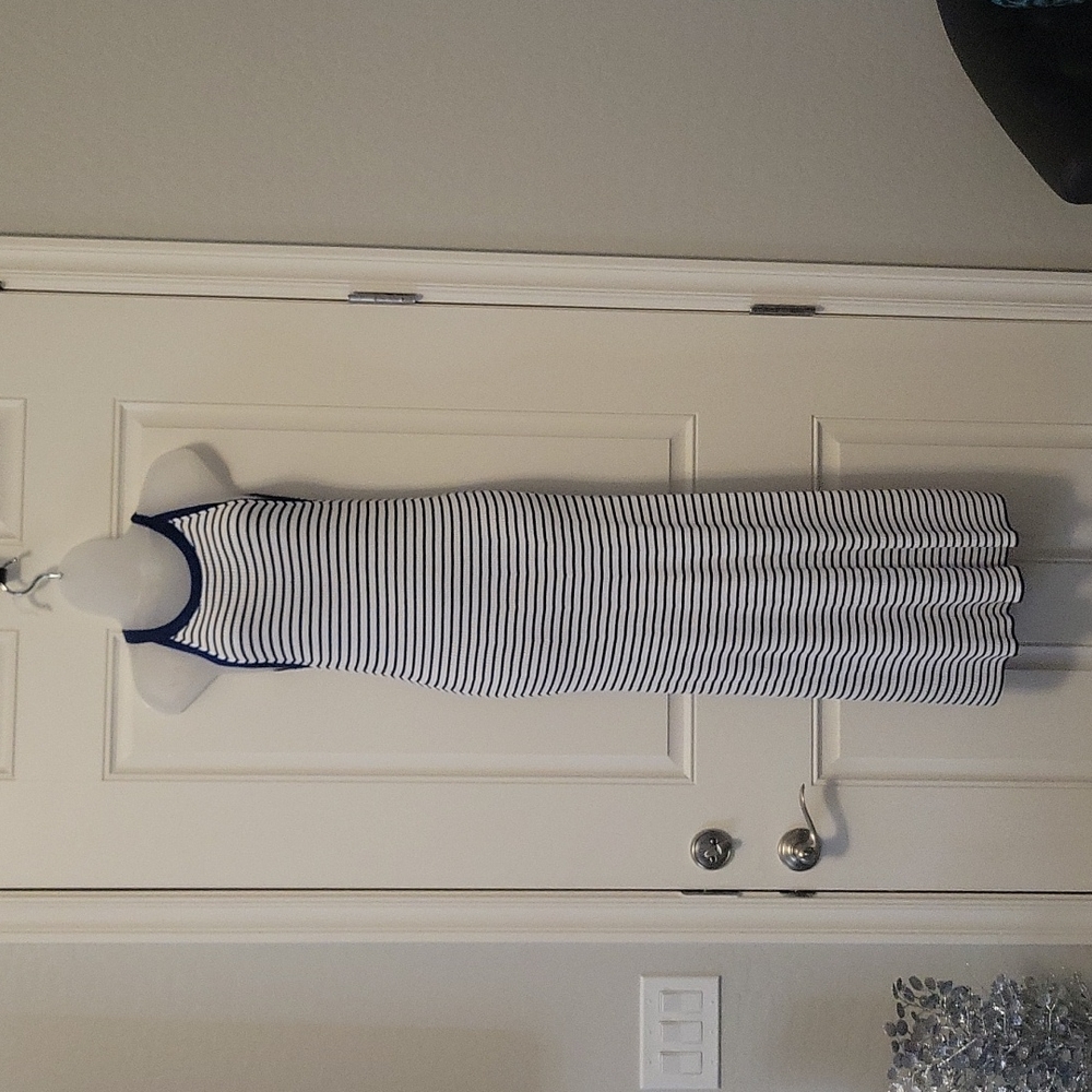 Michael Kors Royal blue striped sweater maxi dress large